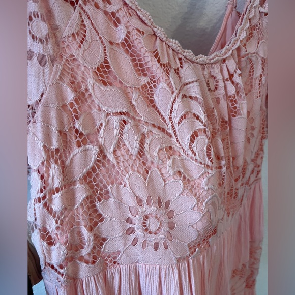 Signature pink lace dress petite M - Picture 5 of 9